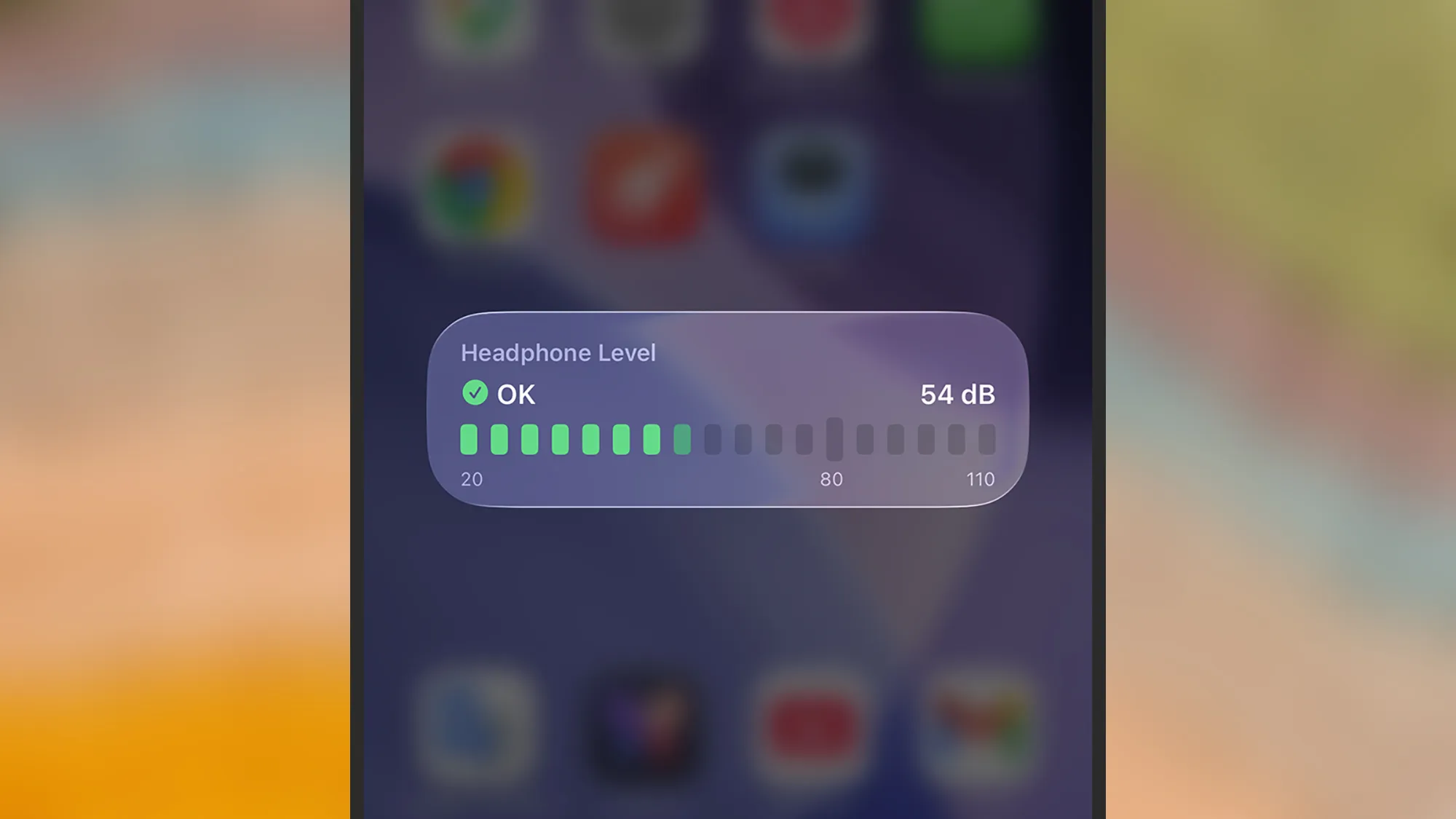 screenshot of noise monitor