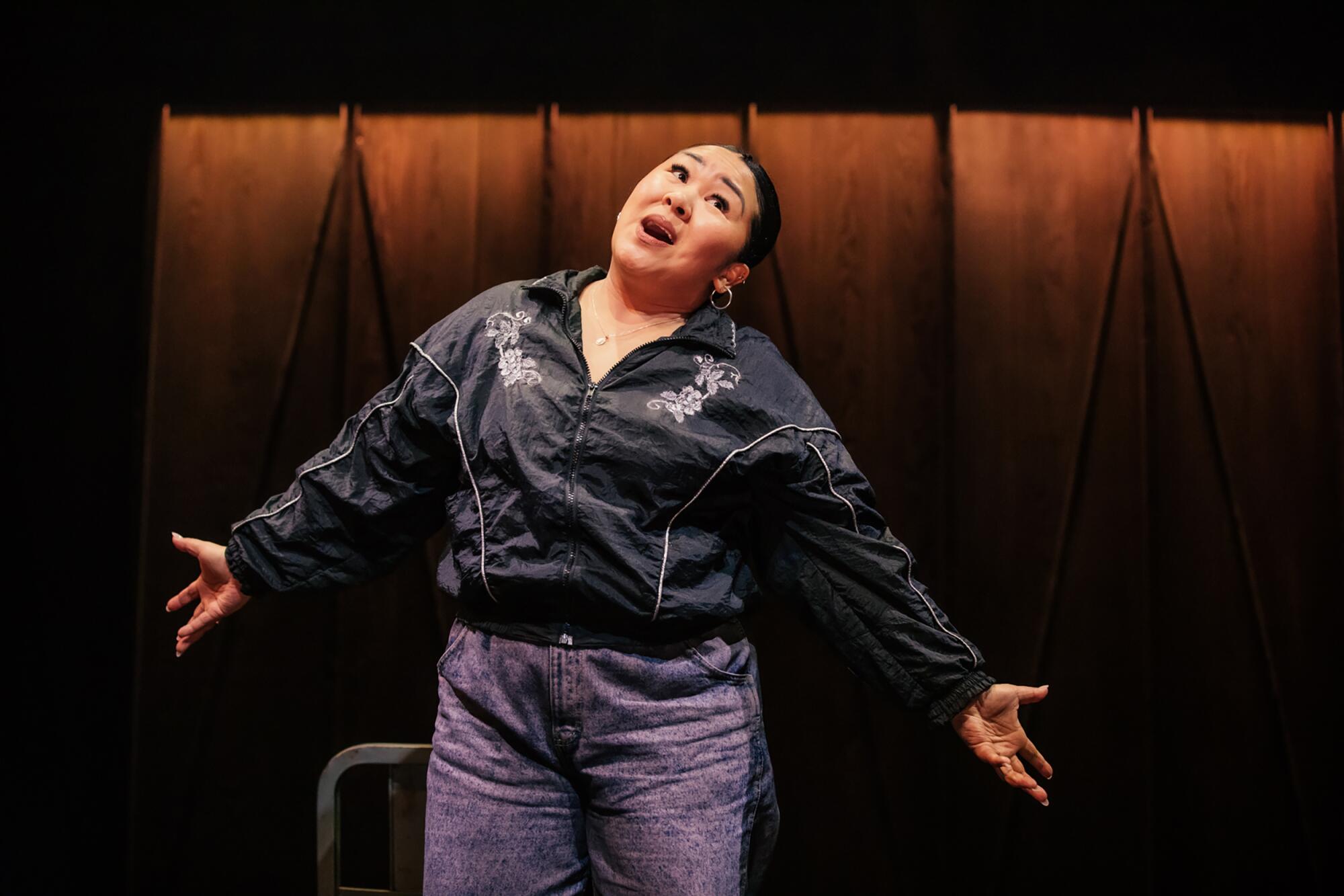 Sara Porkalob in "Dragon Mama" at Geffen Playhouse.