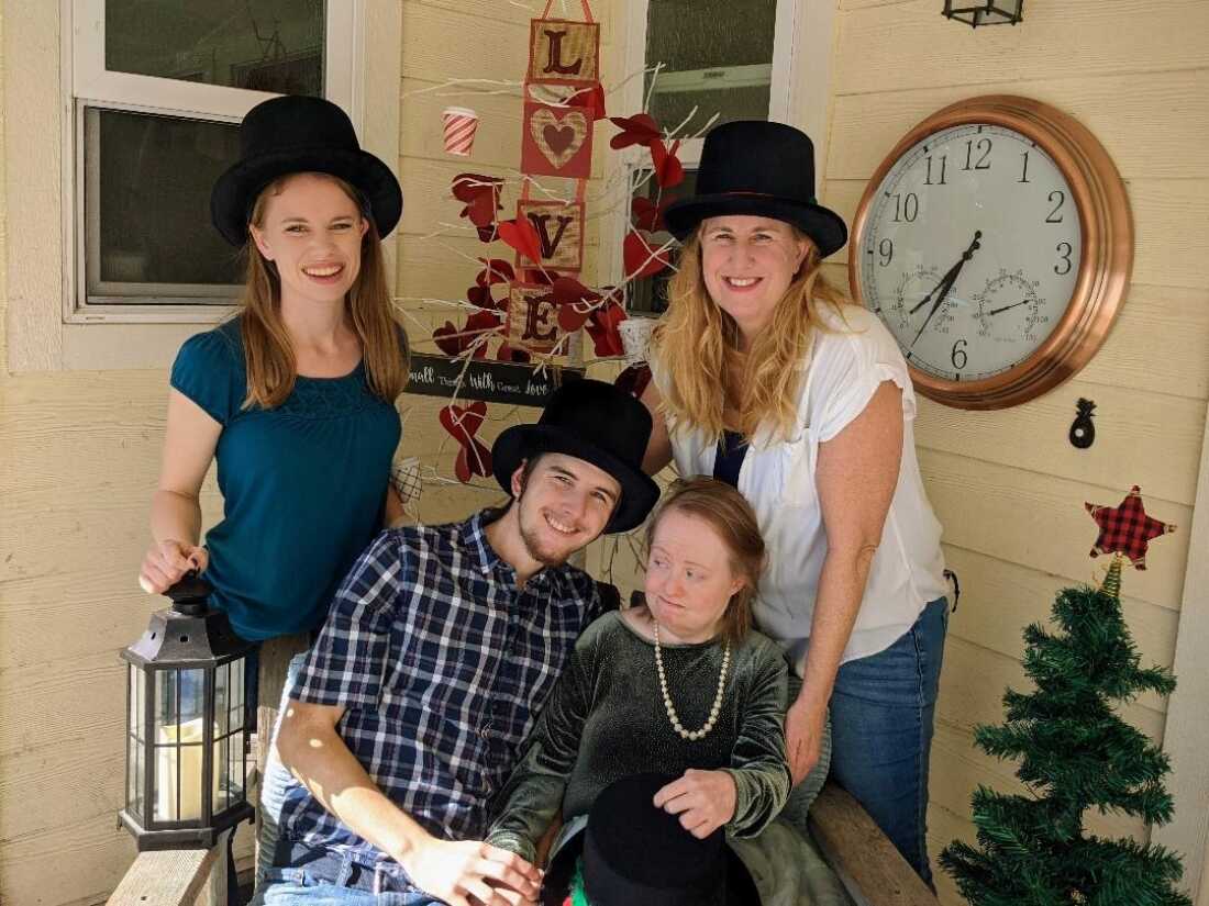 From right: Noreen Vance and her sister Angela with Noreen's son and daughter who help take care of their aunt.