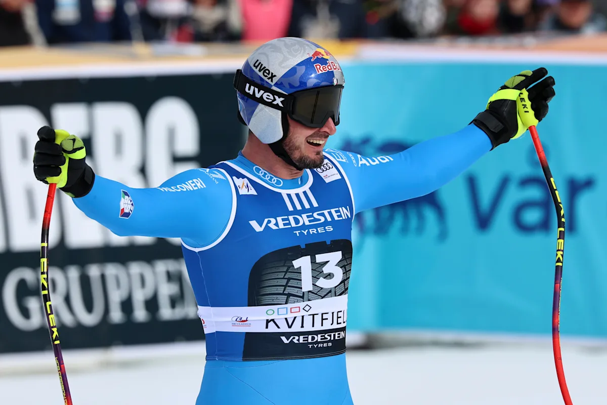 Dominik Paris takes back-to-back wins as Italy goes 4-from-4 at World Cup finals in Norway