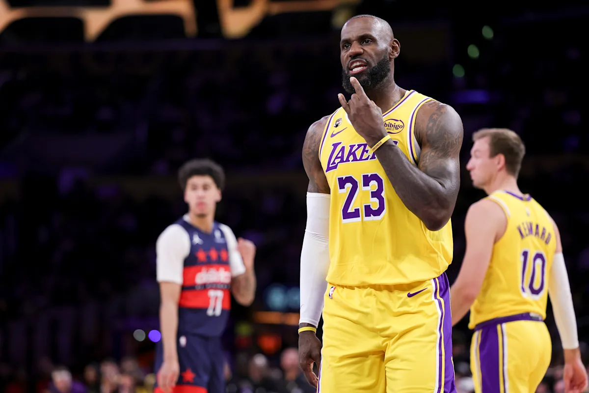 With Luka Doncic suspended, LeBron James' triple-double powers Lakers to 120-101 win over Wizards