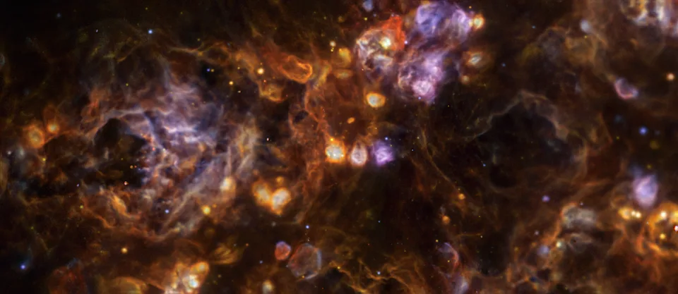 Triangulum Galaxy dazzles in psychedelic color