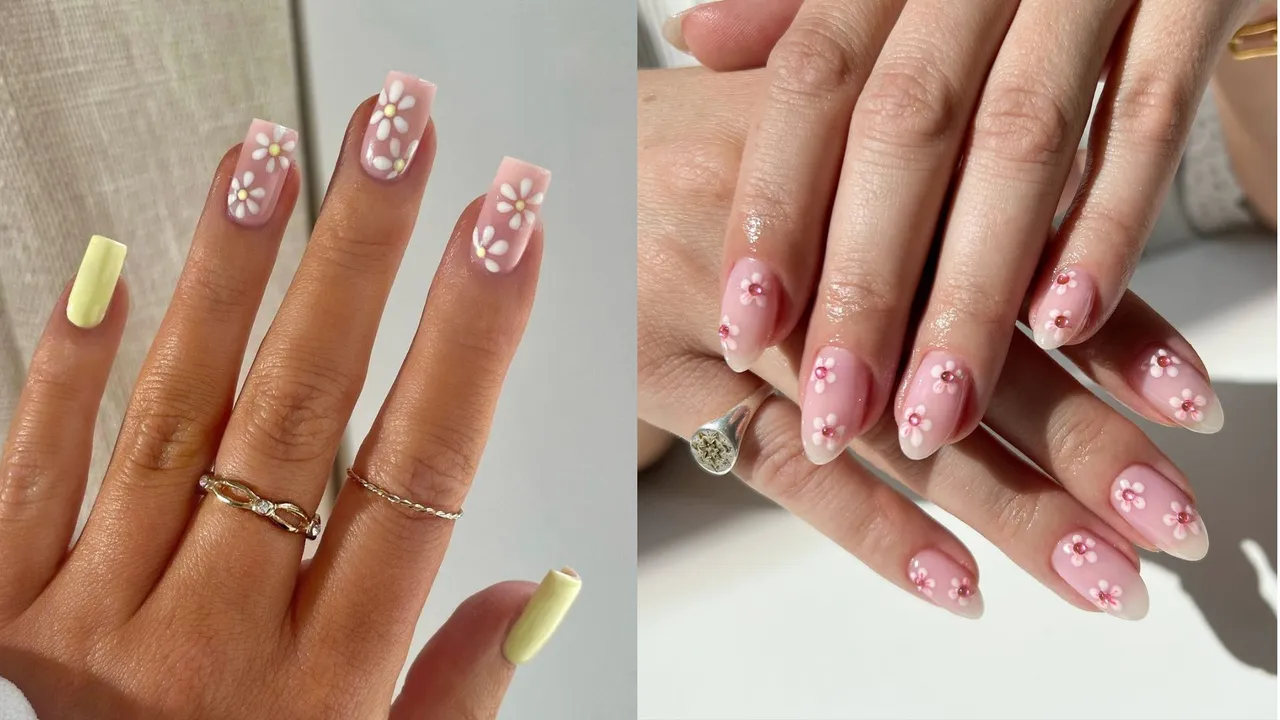 44 Easy Flower Nail Designs to Try This Spring