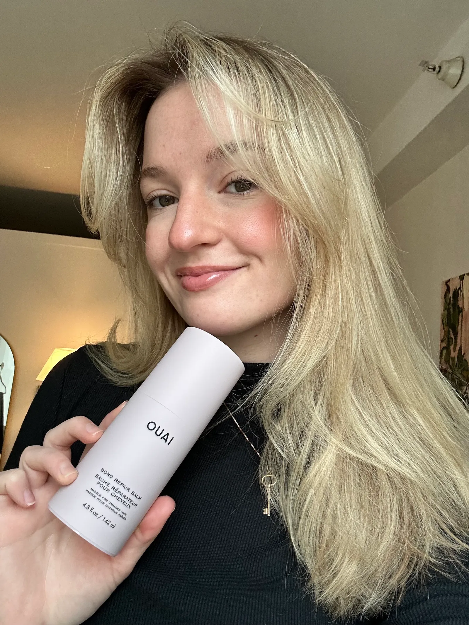 Image may contain Blonde Hair Person Adult Bottle and Shaker