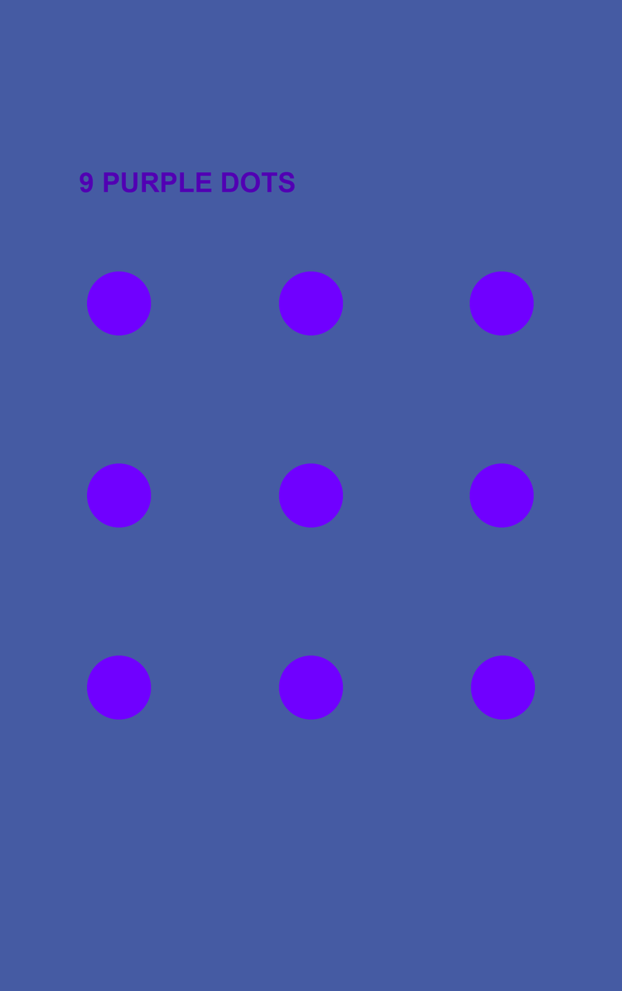 An array of nine purple dots against a muted blue background