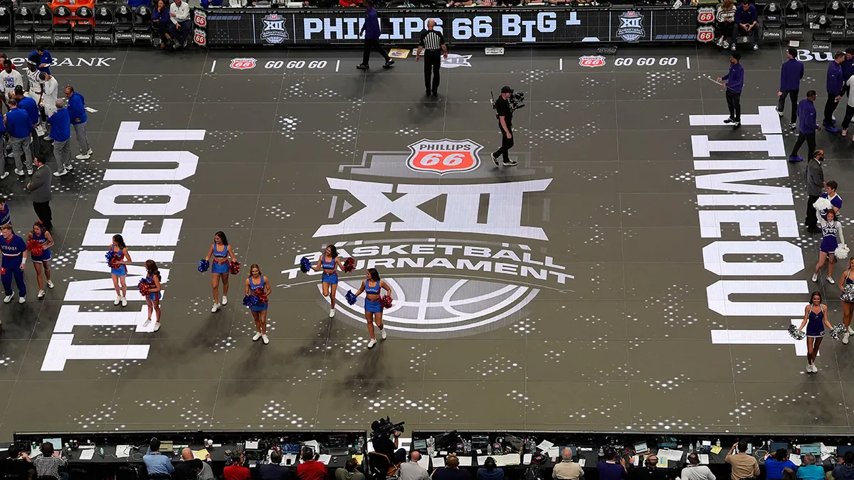 LED court is seen during Big 12 tournament