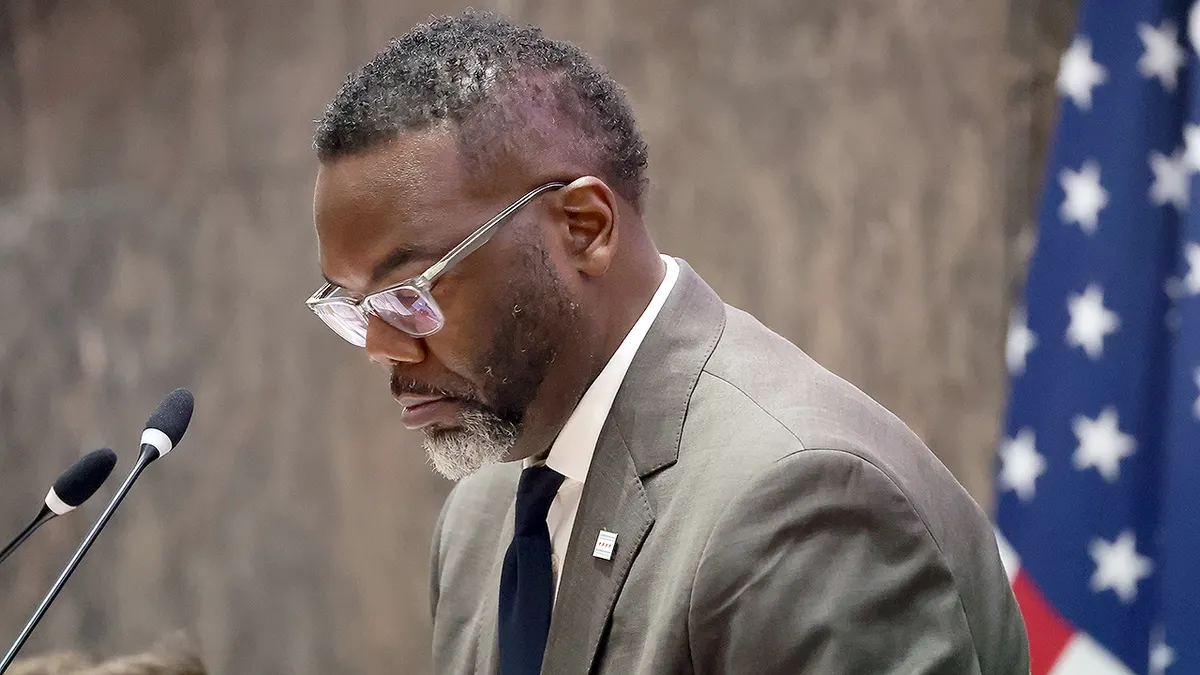 Mayor Johnson at a meeting