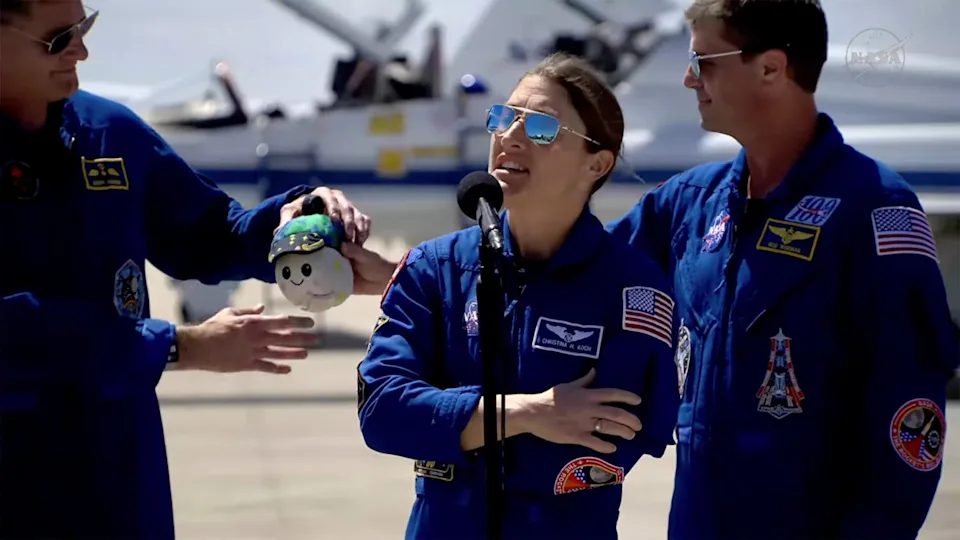 Astronaut Christina Koch discusses the crew's informal