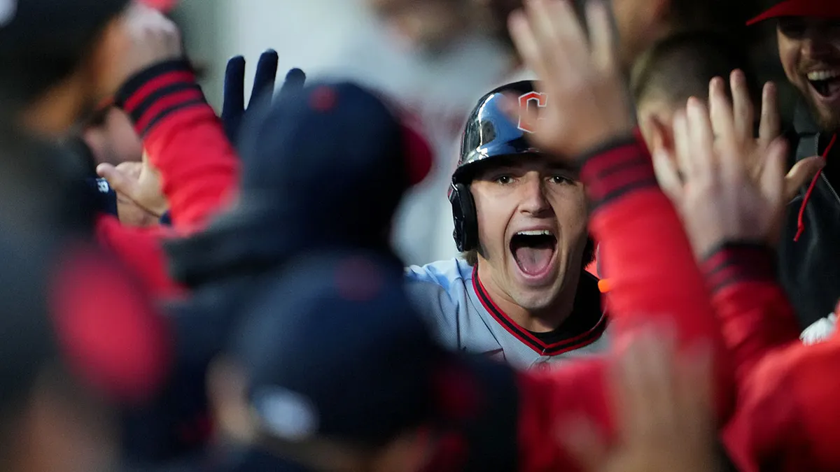 Chase DeLauter celebrates