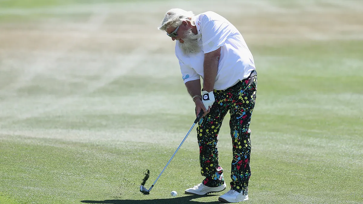 John Daly hits golf shot