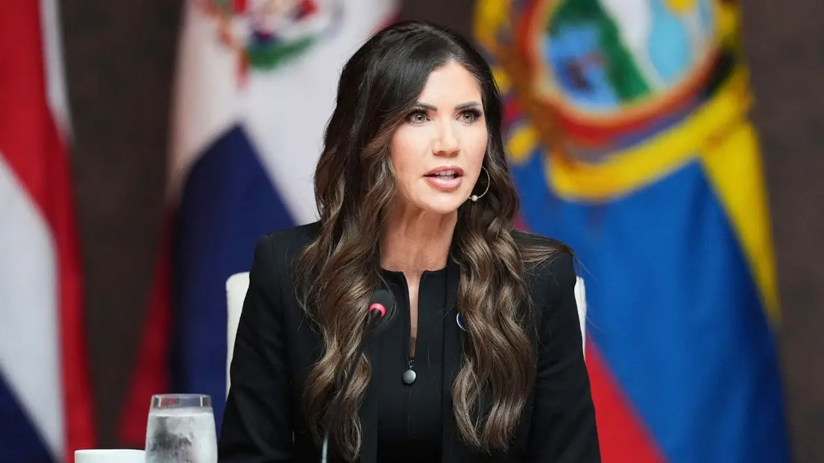 Homeland Security Secretary Kristi Noem delivers remarks