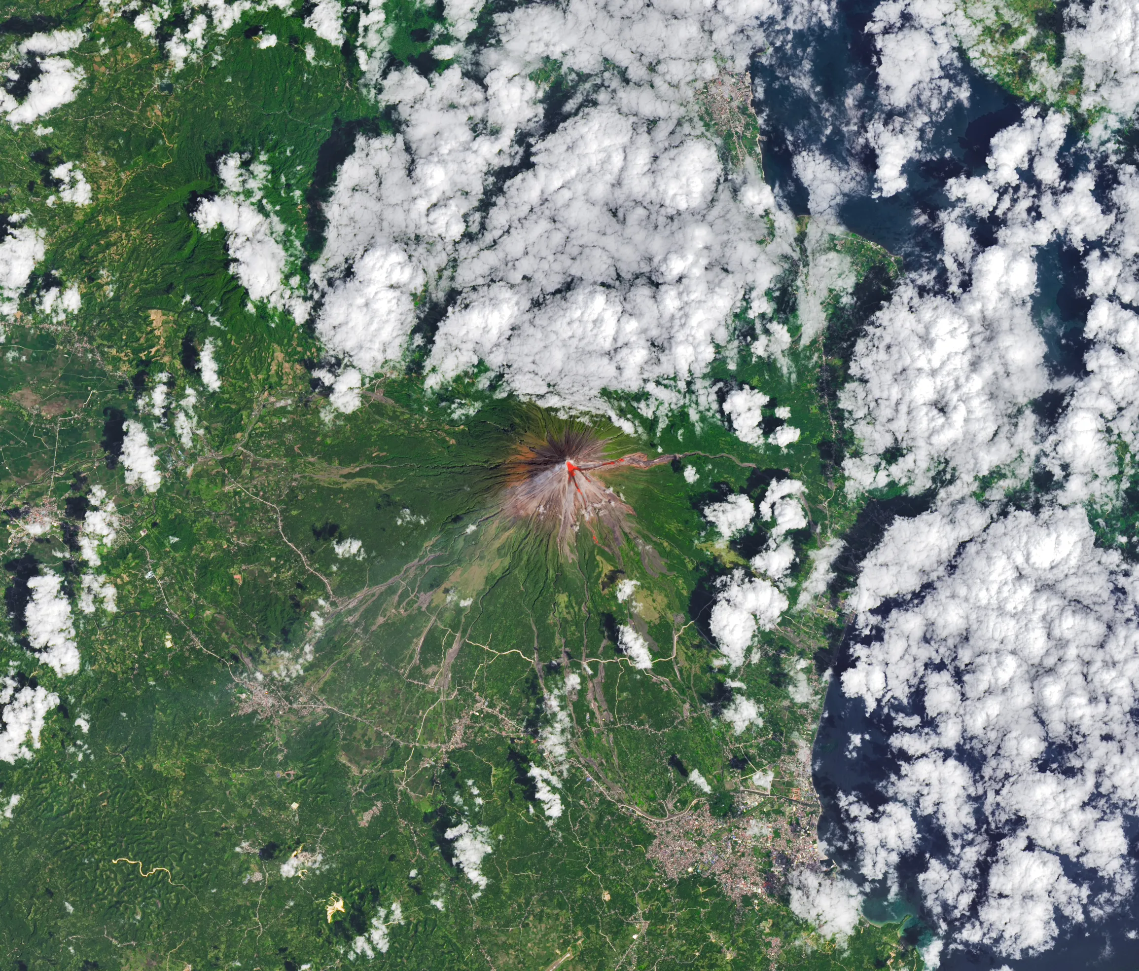 Lava Flows Down Mayon - NASA
