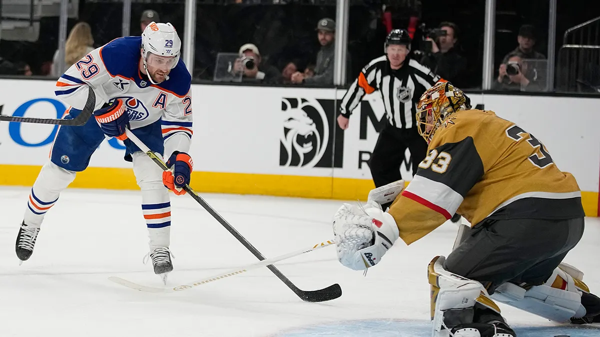 Leon Draisaitl attacks the zone