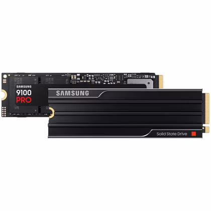 The Samsung 9100 PRO NVMe SSD.