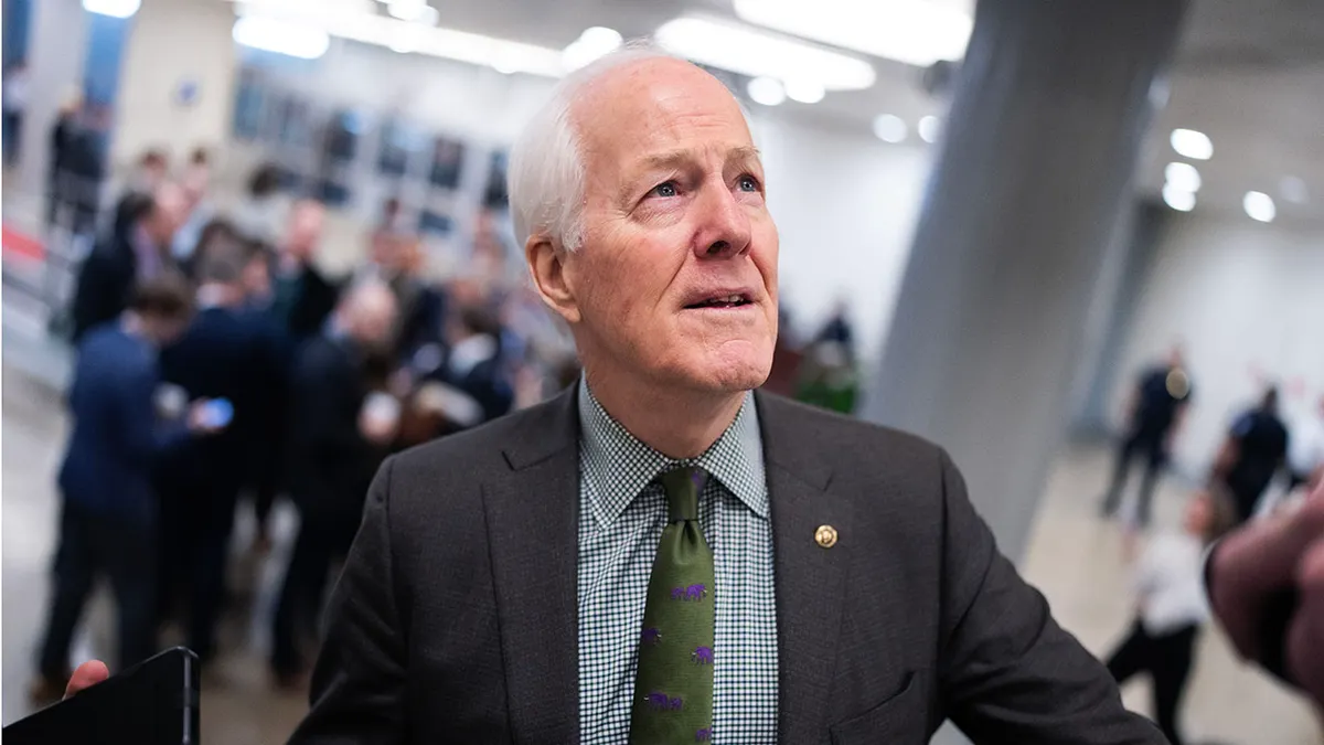 Sen. John Cornyn, R-Tx., walks in the U.S. Capitol.