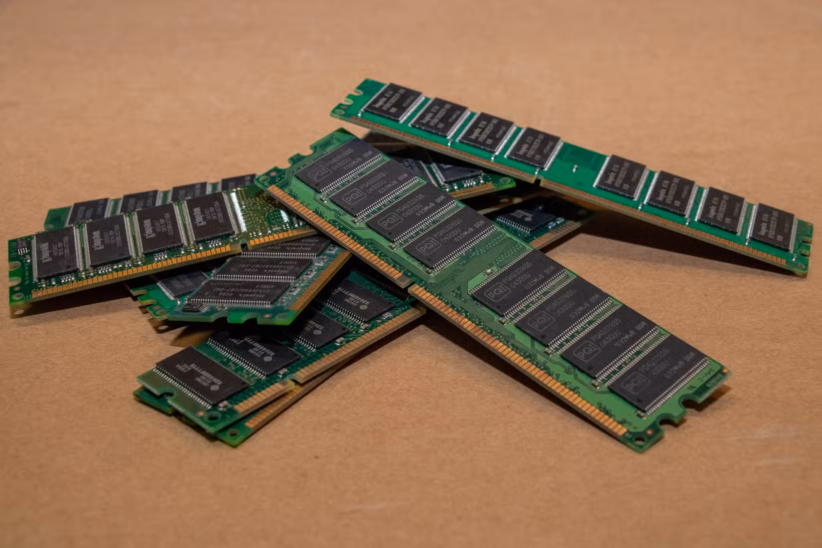 A pile of old RAM sticks.