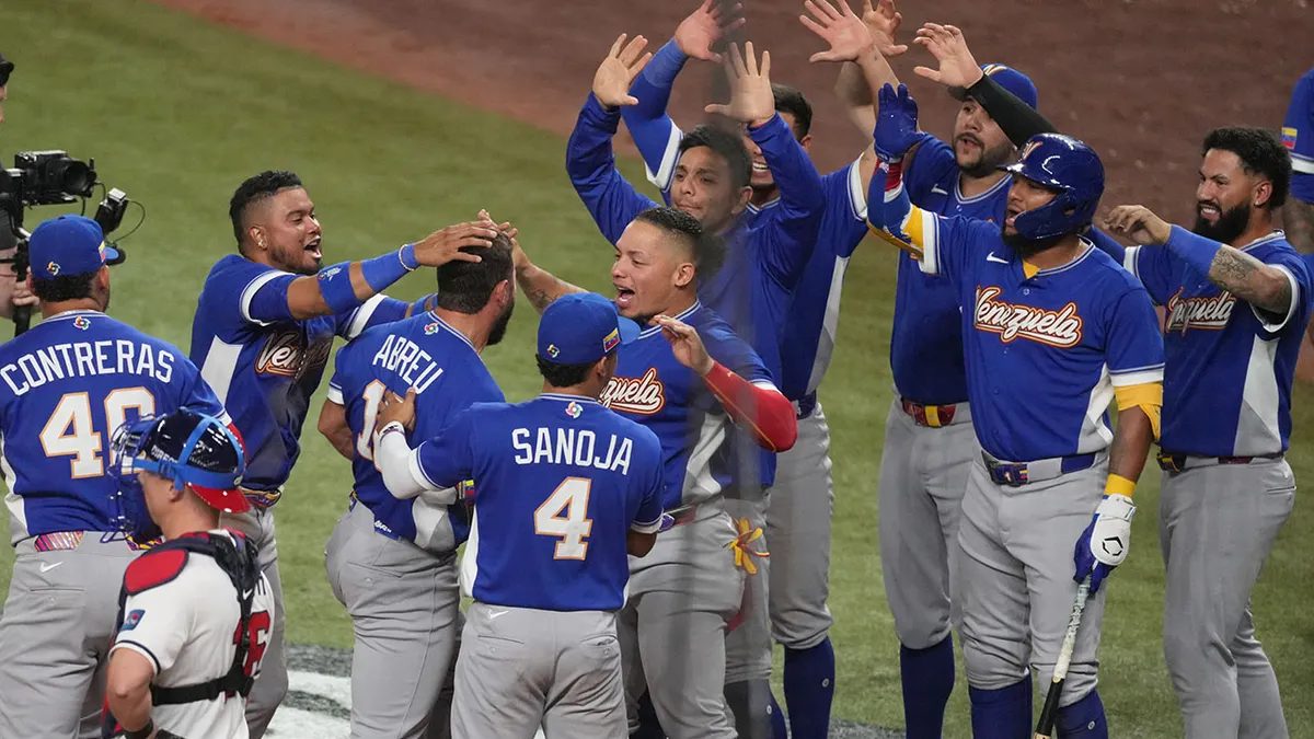 Venezuela celebrates a home run