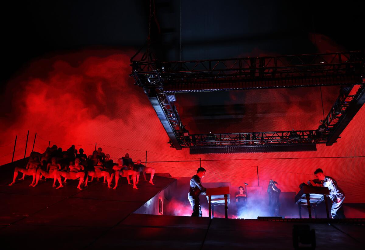 Nine Inch Noize performs at the Sahara stage during the Coachella Valley Music and Arts Festival