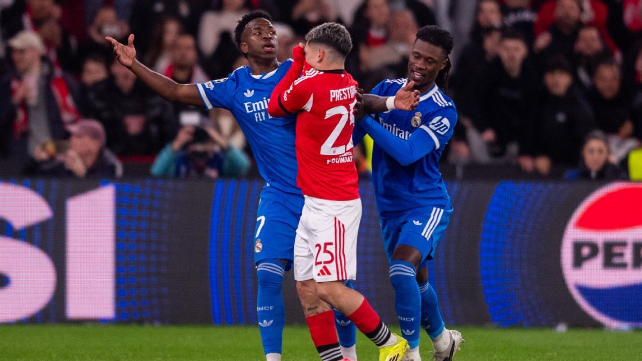 Benfica's Prestianni gets 6-match ban for anti-gay conduct towards Vinícius Jr.