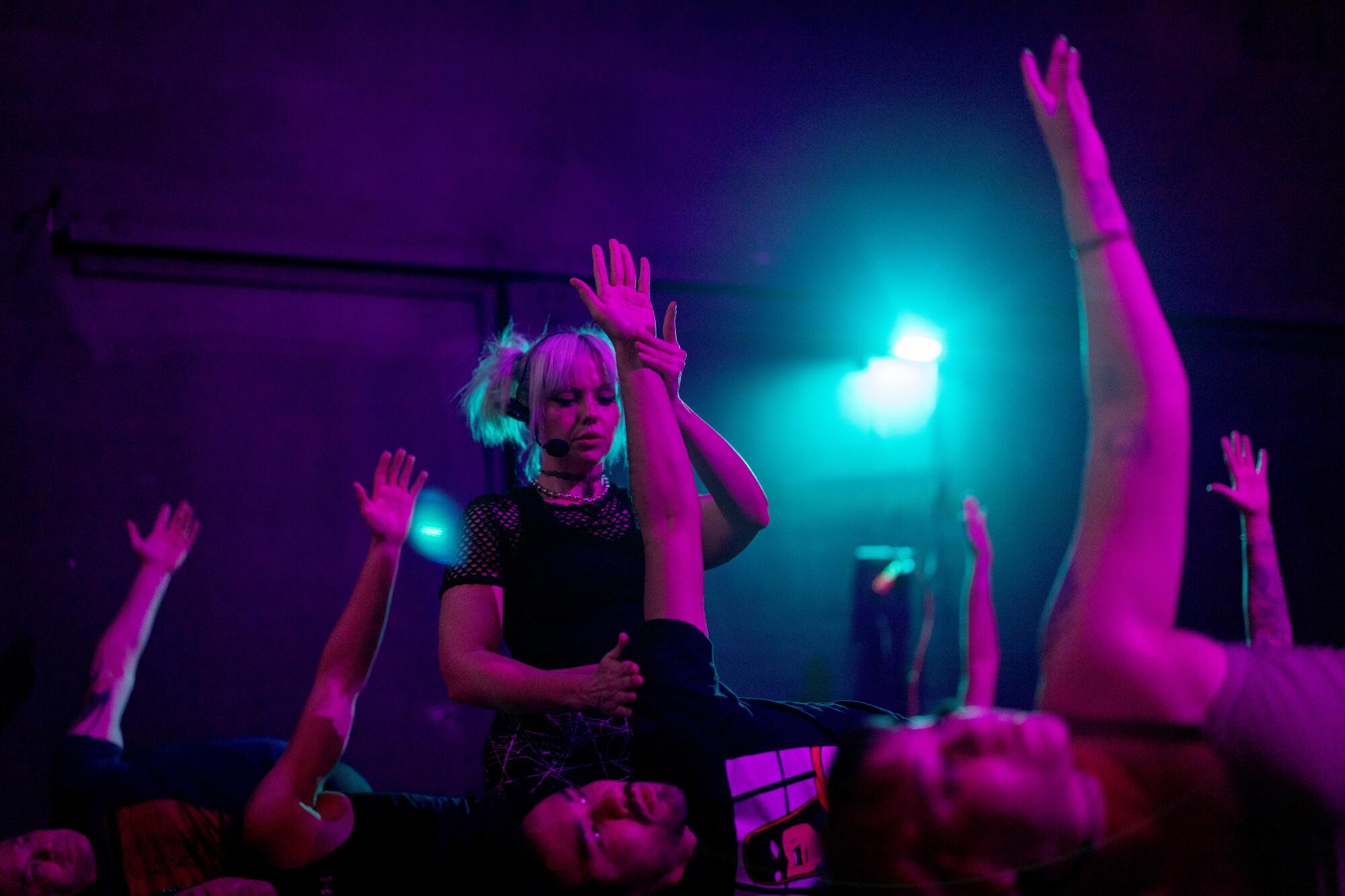 Brynna Beatnix's classes are defined by deep stretches and dark sounds.