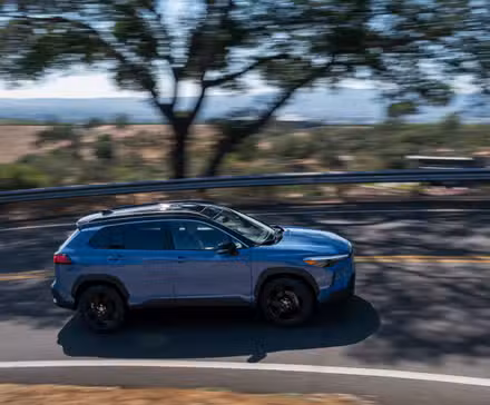 Side profile shot of a 2026 Toyota Corolla Cross