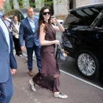 Anne Hathaway Proves Every Summer Slip Dress Needs High-Contrast Sneakers and No-Show Socks