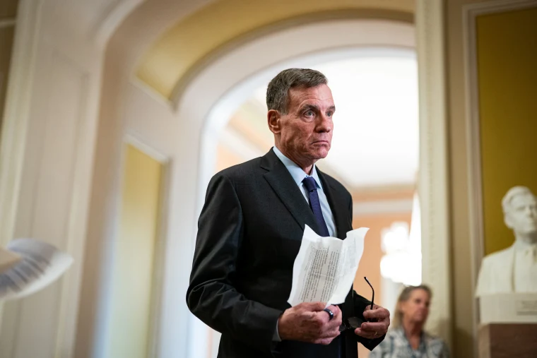 Sen. Mark Warner, D-Va., Virginia, at the Capitol on Jan. 6, 2026.