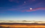 The moon and Jupiter steal the show after sunset on April 22