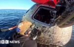 New video shows moment Orion capsule is opened at sea