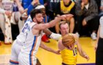 Star-less Lakers throttled by Thunder in third straight loss