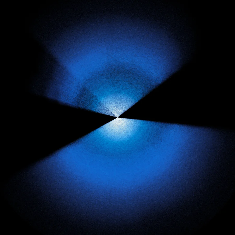 A map showing the universe. Researchers use DESI’s huge 3D map to study dark energy. Earth is at the center of this map, and every point represents a galaxy.