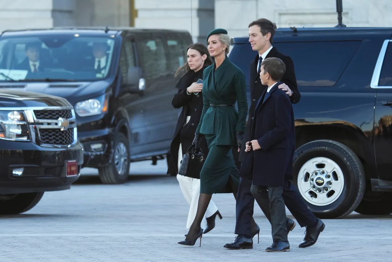WASHINGTON, DC - JANUARY 20: Ivanka Trump, Jared Kushner and their son Joseph depart from the East Front of the United States Capitol after the Inauguration of President Donald Trump on January 20, 2025 in Washington, DC. Donald Trump takes office for his second term as the 47th president of the United States. (Photo by Chris Kleponis - Pool/Getty Images)