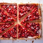 A pretty raspberry-rhubarb tart for when you don’t want a sweet dessert
