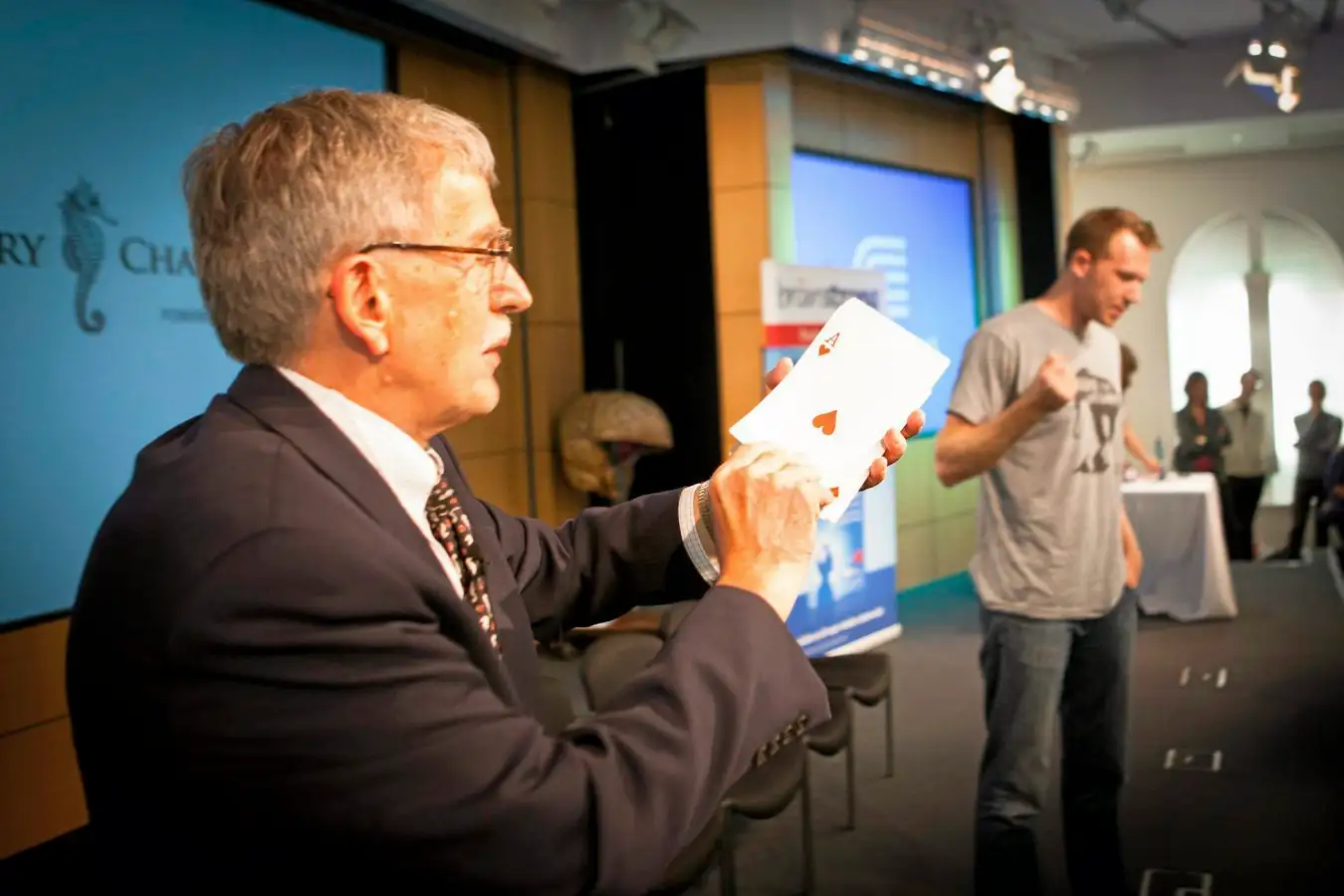 Dellis after winning the annual USA Memory Championships in 2012, where he recited the order of 104 playing cards