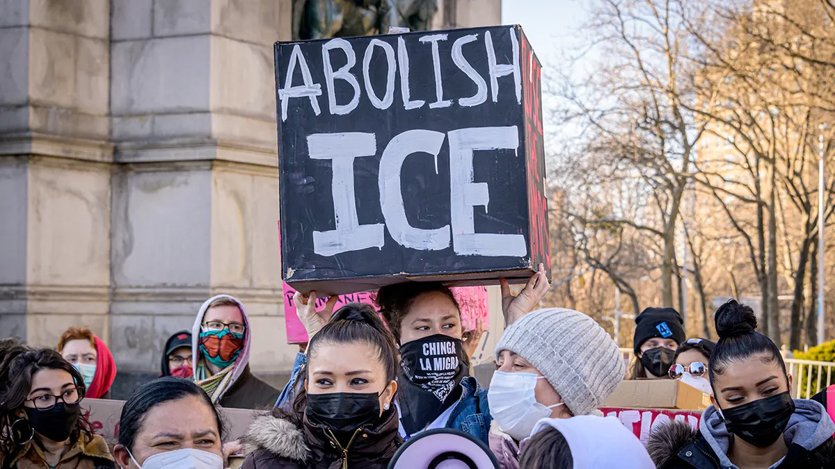 Abolish ICE protest sign