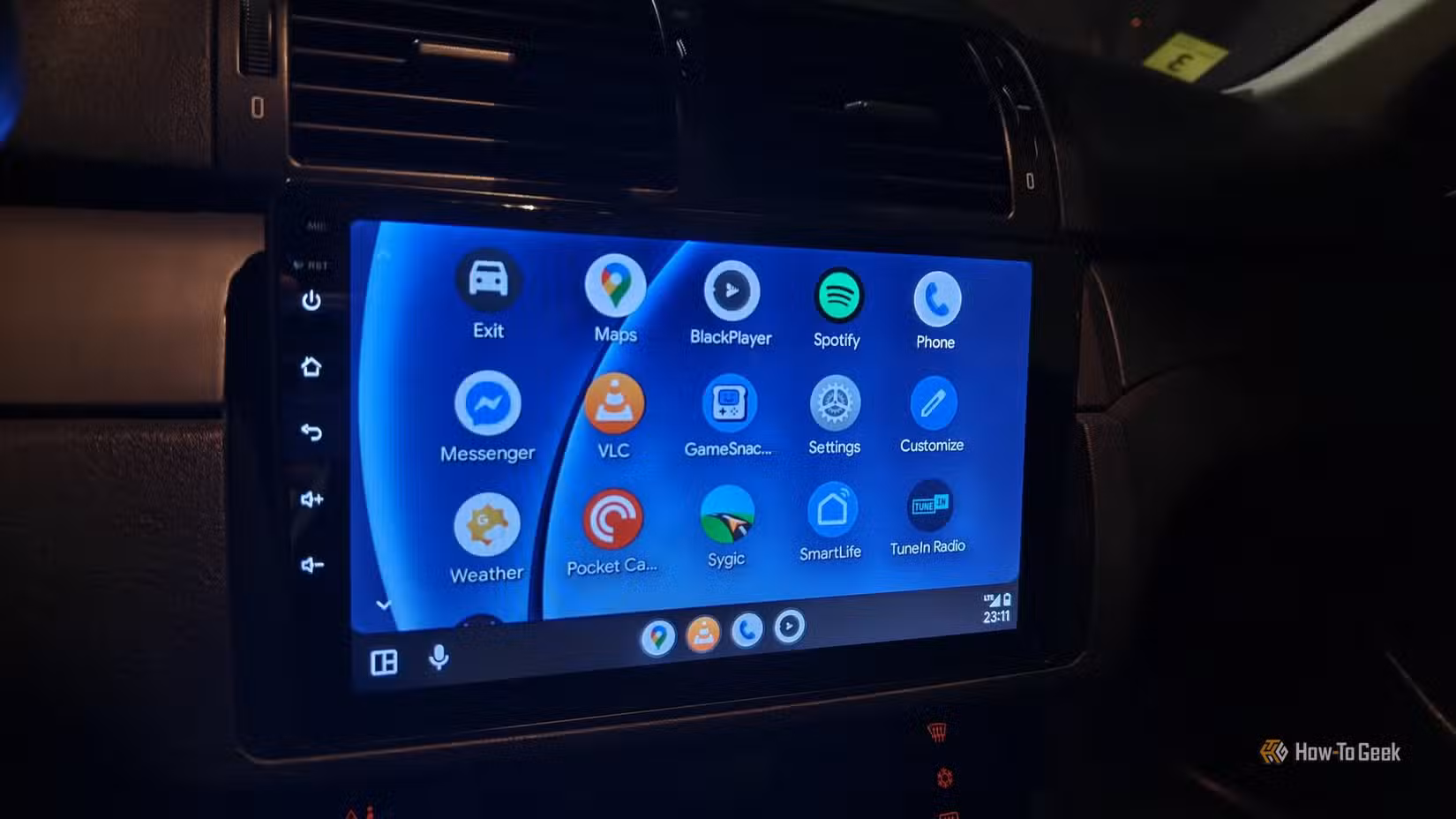 App drawer on Android Auto.