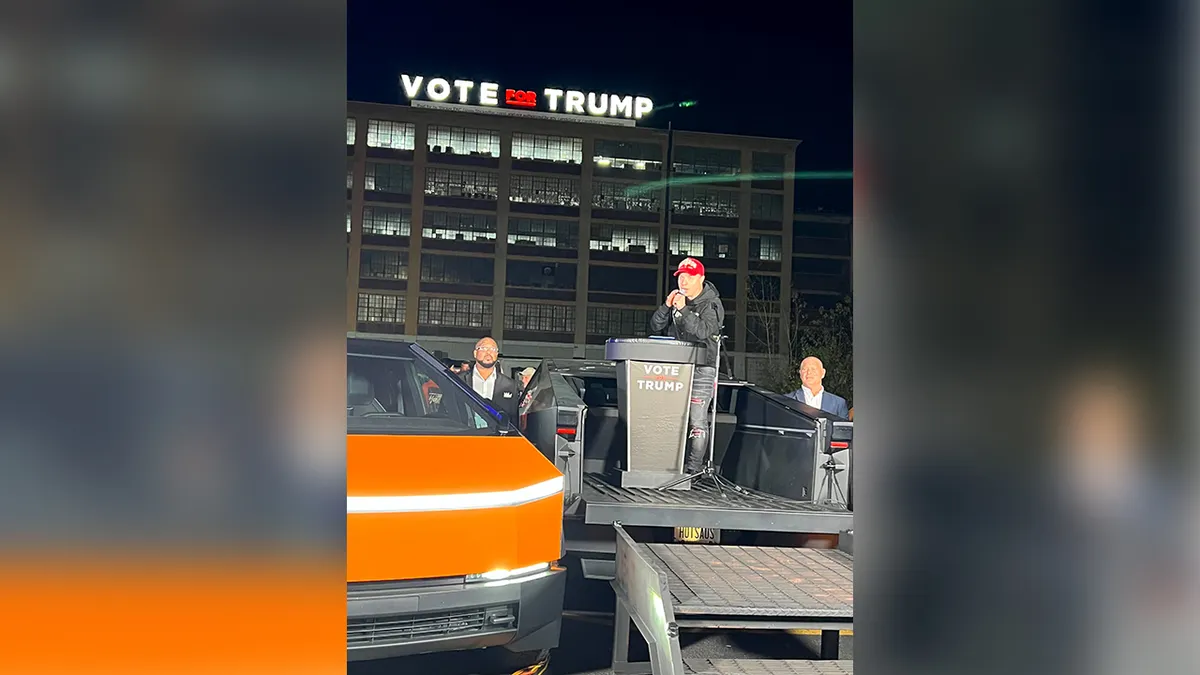 Sticker Mule CEO Anthony Constantino speaking at an event in Amsterdam New York