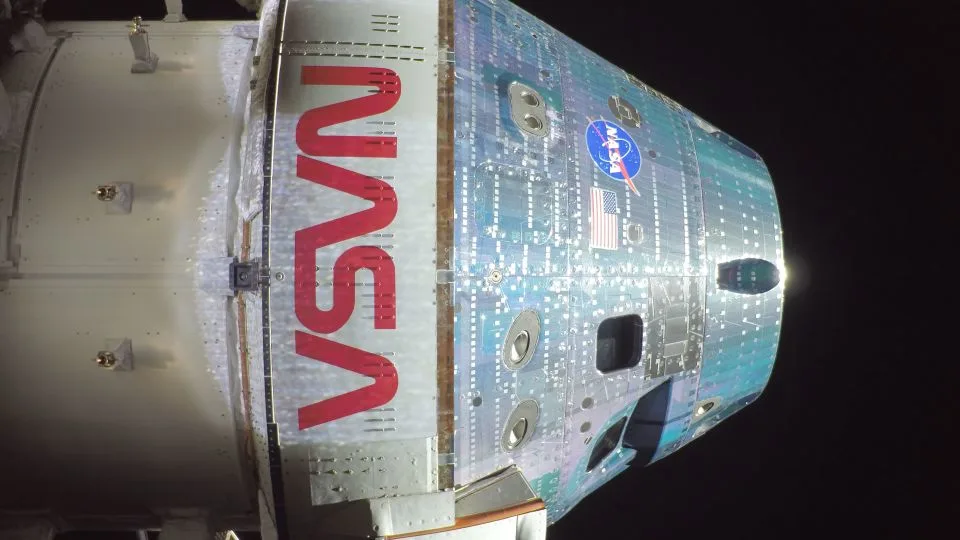 Orion took a selfie on the second day of the mission. - NASA