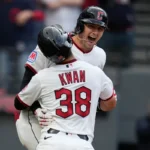 Chase DeLauter rakes fifth home run in seventh career regular-season game as Guardians top Cubs in home opener