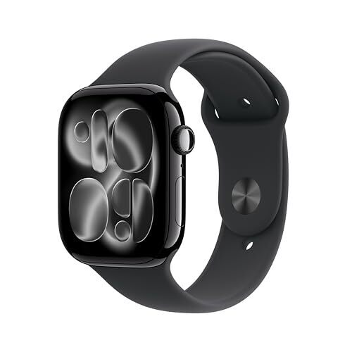 Apple Watch Series 11 [GPS + Cellular 46mm] Smartwatch with Jet Black Aluminum Case with Black Sport Band - M/L. Sleep Score, Fitness Tracker, Health Monitoring, Always-On Display, Water Resistant