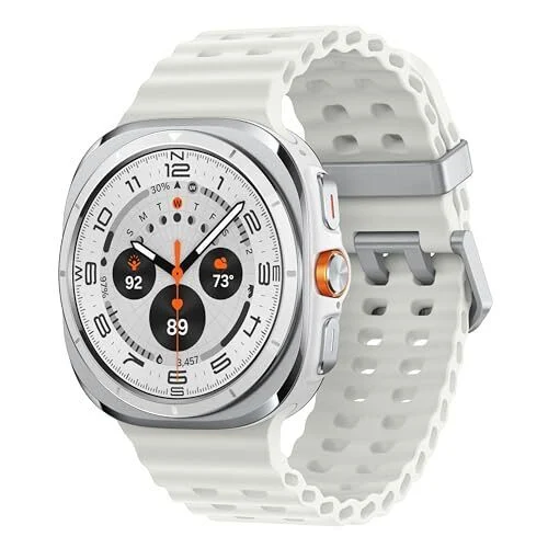 Samsung Galaxy Watch Ultra (2025) 47mm LTE Smartwatch, Titanium Casing, Advanced Sleep Coaching, Running Coach, Energy Score, Heart Rate Tracking, GPS, Titanium White [US Version, 2 Yr Warranty]