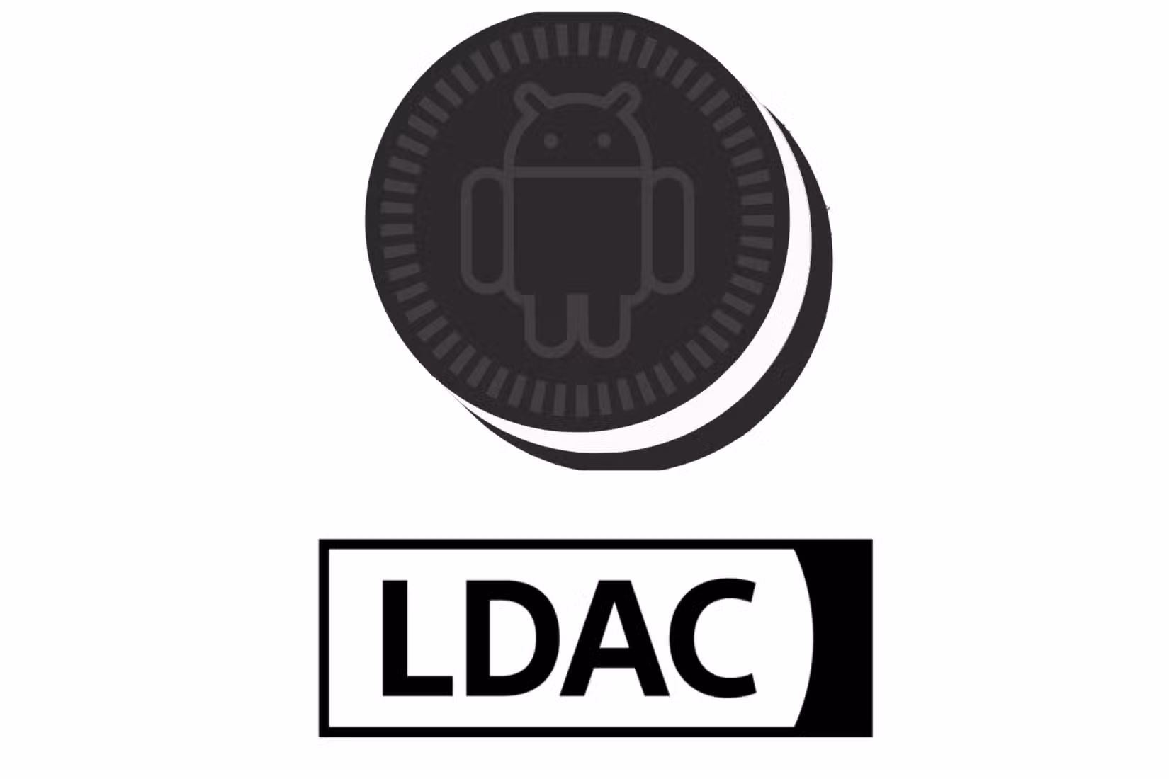 The Android Oreo logo sits atop the LDAC codec