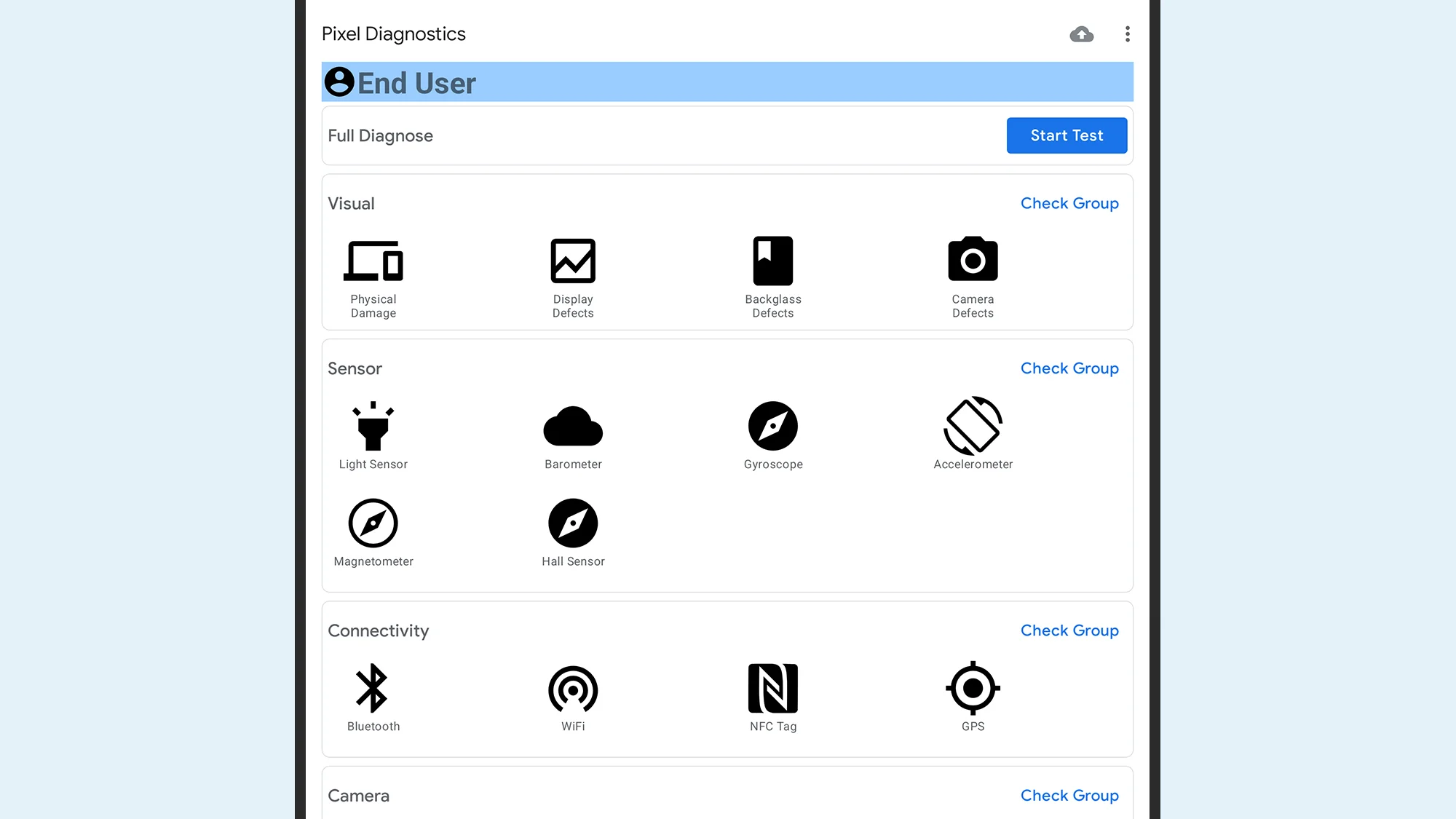 Pixel Repair Diagnostics App
