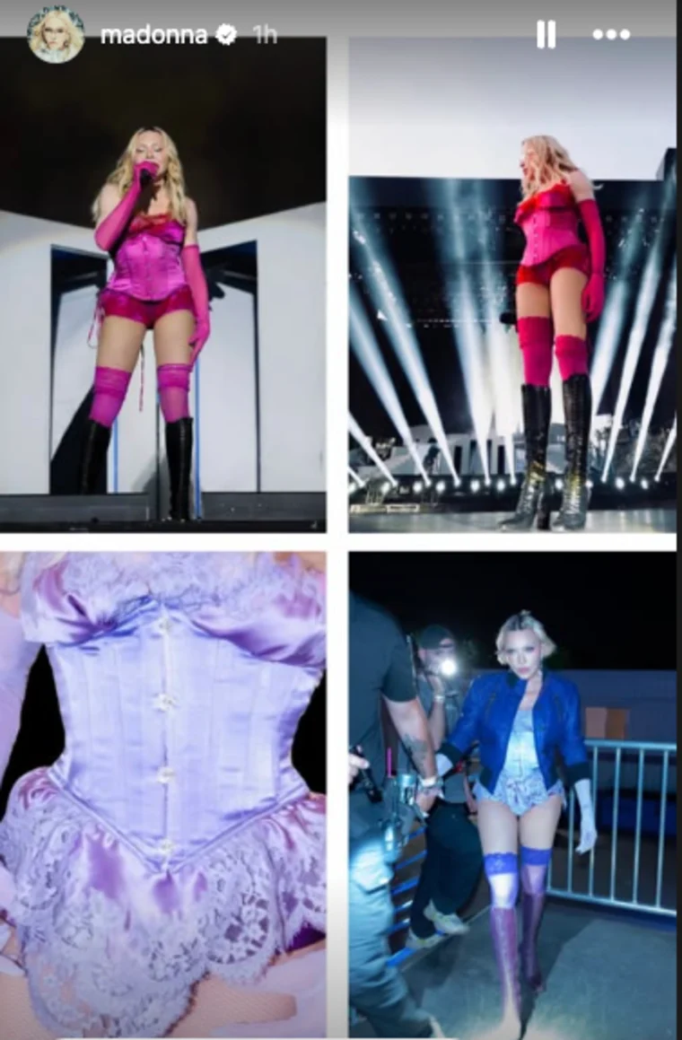 Madonna shared images of the missing items on her Instagram story.