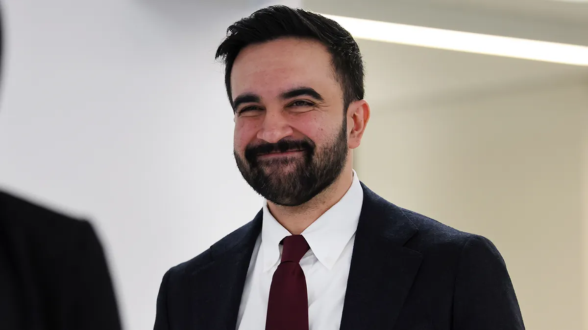 New York City Mayor Zohran Mamdani speaking at Gouverneur Health in Manhattan