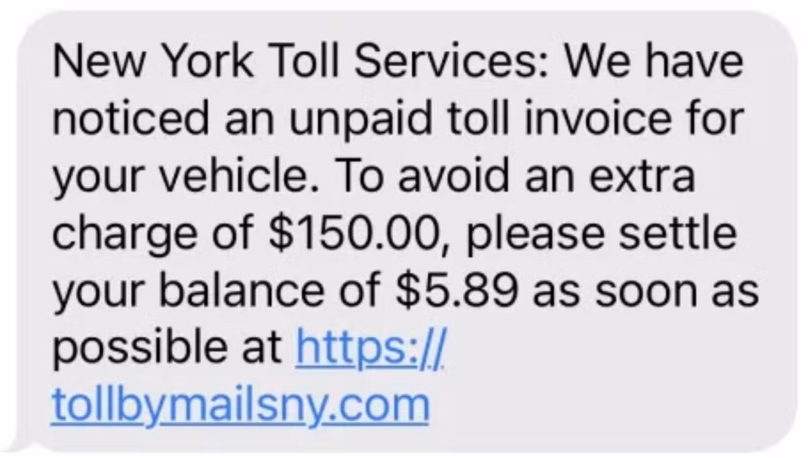 NY Toll Scam