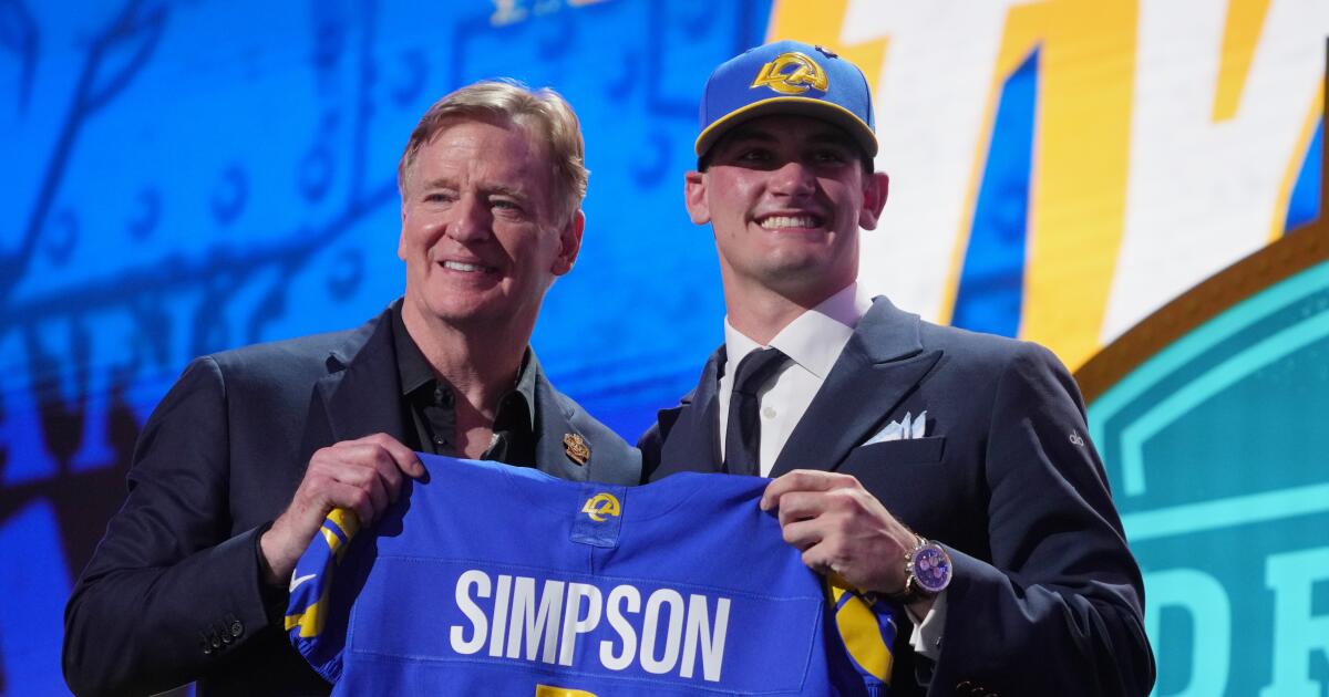 Rams draft Ty Simpson as Matthew Stafford heir apparent at QB