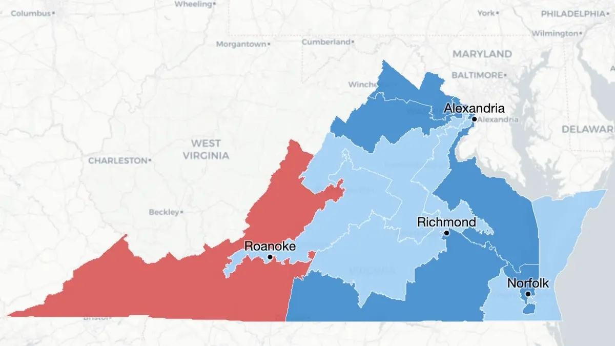 the virginia gerrymander approved by voters at the hands of democrats