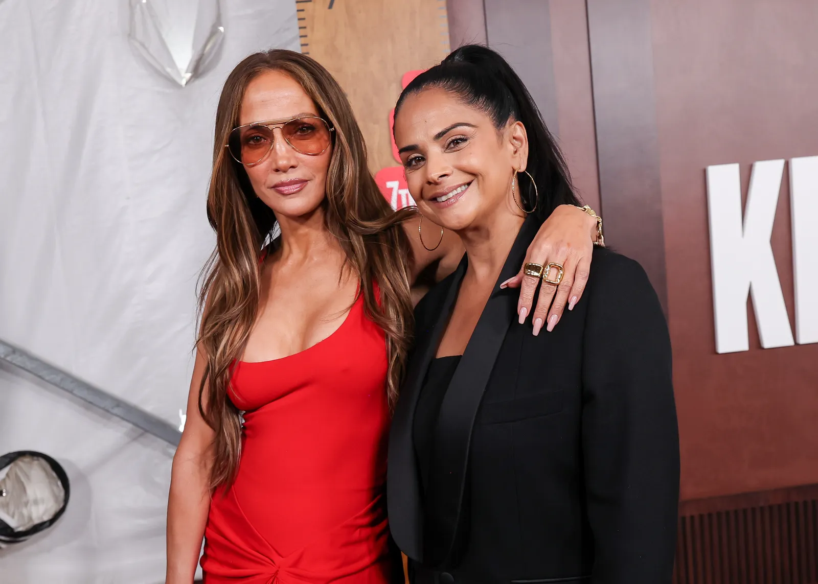 Jennifer Lopez and Bela Bajaria at The Roast of Kevin Hart Red Carpet at Netflix Is A Joke Fest held at Kia Forum on May...