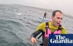 ‘Don’t fall!’: foil boarders describe hair-raising shark chase caught on video off California coast | California